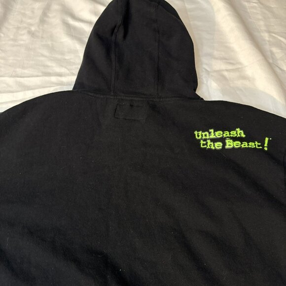 Monster Energy Unleash The Beast Y2K Hoodie Adult XL Pullover Black Green - Picture 11 of 13